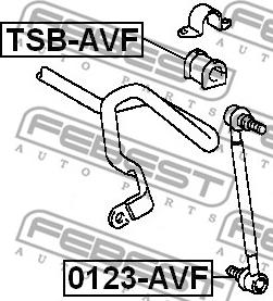 Febest TSB-AVF - Втулка, стабилизатор avtokuzovplus.com.ua