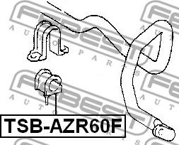 Febest TSB-AZR60F - Втулка, стабілізатор autocars.com.ua