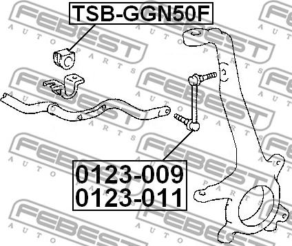 Febest TSB-GGN50F - Втулка, стабілізатор autocars.com.ua