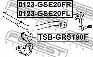 Febest TSB-GRS190F - Втулка, стабілізатор autocars.com.ua