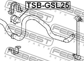 Febest TSB-GSL25 - Втулка, стабилизатор avtokuzovplus.com.ua