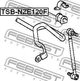 Febest TSB-NZE120F - Втулка стабілізатора autocars.com.ua