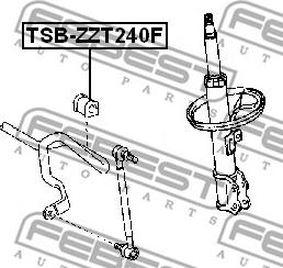 Febest TSB-ZZT240F - Втулка, стабилизатор avtokuzovplus.com.ua