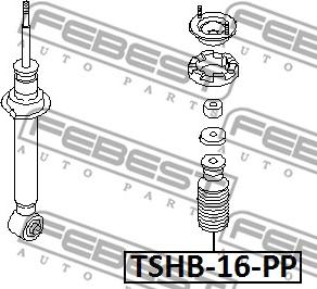 Febest TSHB-16-PP - Пилозахисний комплект, амортизатор autocars.com.ua