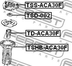 Febest TSHB-ACA30F - Пильник амортизатора autocars.com.ua