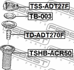 Febest TSHB-ACR50 - Пильник амортизатора, захисний ковпак autocars.com.ua