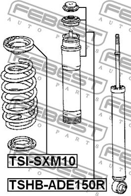 Febest TSHB-ADE150R - Пилозахисний комплект, амортизатор autocars.com.ua