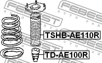 Febest TSHB-AE110R - Пильник амортизатора, захисний ковпак autocars.com.ua