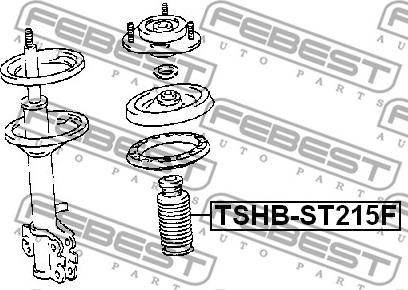 Febest TSHB-ST215F - Відбійник, буфер амортизатора autocars.com.ua