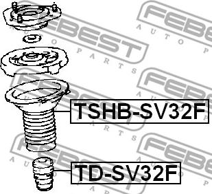 Febest TSHB-SV32F - Пыльник амортизатора, защитный колпак avtokuzovplus.com.ua