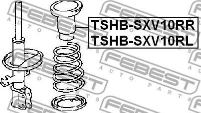 Febest TSHB-SXV10RR - Пыльник амортизатора, защитный колпак avtokuzovplus.com.ua