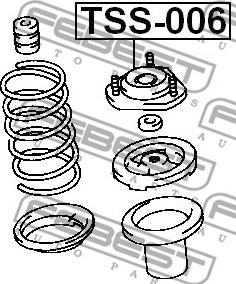 Febest TSS-006 - Опора стійки амортизатора, подушка autocars.com.ua