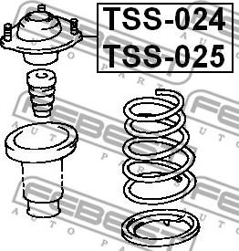 Febest TSS-024 - Опора стойки амортизатора, подушка avtokuzovplus.com.ua