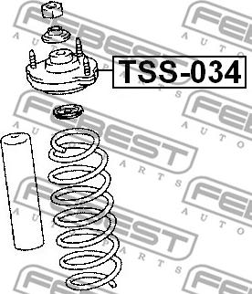 Febest TSS-034 - Опора стойки амортизатора, подушка avtokuzovplus.com.ua