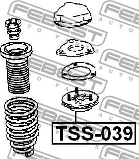 Febest TSS-039 - Опора стойки амортизатора, подушка autodnr.net