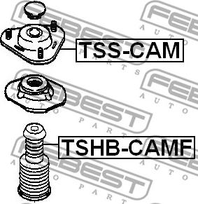 Febest TSS-CAM - Опора стійки амортизатора, подушка autocars.com.ua