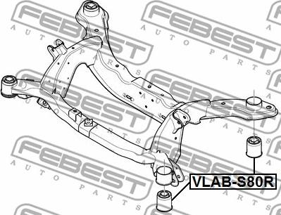 Febest VLAB-S80R - Втулка, балка мосту autocars.com.ua