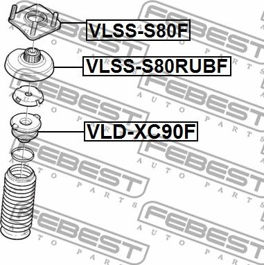 Febest VLD-XC90F - Відбійник, буфер амортизатора autocars.com.ua