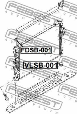 Febest VLSB-001 - Подвеска, радиатор avtokuzovplus.com.ua