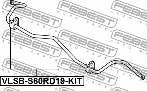 Febest VLSB-S60RD19-KIT - Ремкомплект, підшипник стабілізатора autocars.com.ua