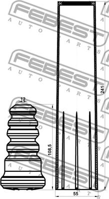 Febest VLSHB-S40IIR-KIT - Пылезащитный комплект, амортизатор avtokuzovplus.com.ua