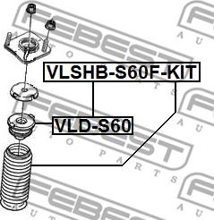 Febest VLSHB-S60F-KIT - Пылезащитный комплект, амортизатор avtokuzovplus.com.ua