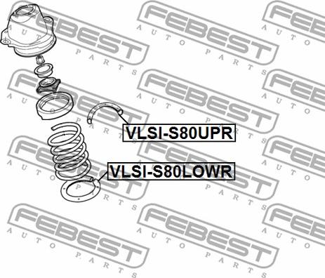 Febest VLSI-S80LOWR - Тарілка пружини autocars.com.ua