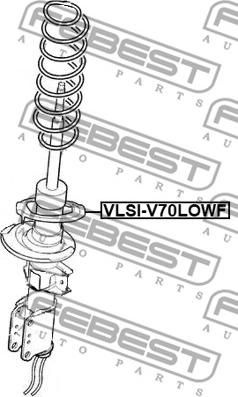 Febest VLSI-V70LOWF - Опора стійки амортизатора, подушка autocars.com.ua