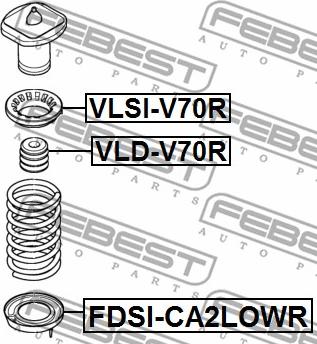 Febest VLSI-V70R - Тарелка пружины avtokuzovplus.com.ua