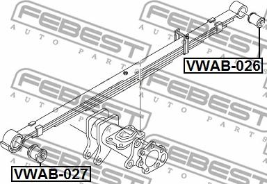 Febest VWAB-027 - Втулка, листовая рессора avtokuzovplus.com.ua