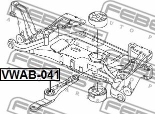 Febest VWAB-041 - Подушка, опора, подвеска двигателя avtokuzovplus.com.ua