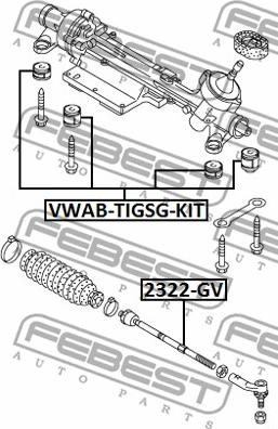 Febest VWAB-TIGSG-KIT - Підвіска, кермове управління autocars.com.ua