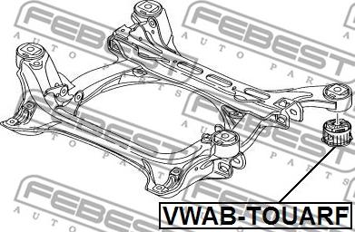 Febest VWAB-TOUARF - Сайлентблок підвіски autocars.com.ua