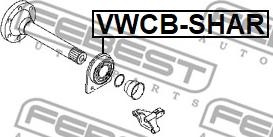 Febest VWCB-SHAR - Подшипник, приводной вал avtokuzovplus.com.ua