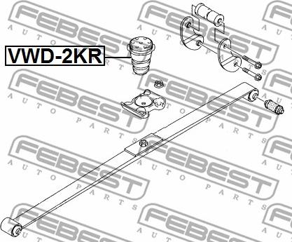 Febest VWD-2KR - Відбійник, буфер амортизатора autocars.com.ua