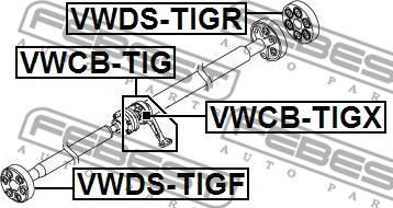 Febest VWDS-TIGR - Шарнир, продольный вал autodnr.net