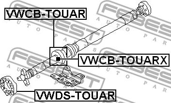 Febest VWDS-TOUAR - Шарнір, поздовжній вал autocars.com.ua