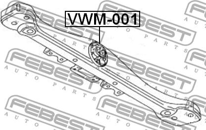 Febest VWM-001 - Подушка коробки скоростей volkswagen touareg 2003-2010 autodnr.net