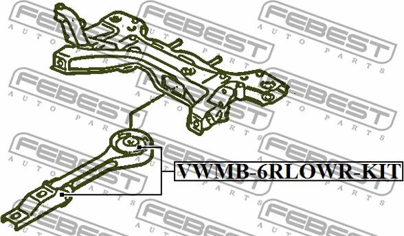 Febest VWMB-6RLOWR-KIT - Подушка, опора, подвеска двигателя autodnr.net