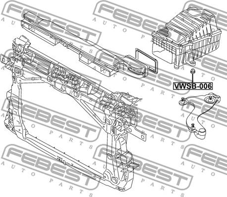 Febest VWSB-006 - Буфер, повітряний фільтр autocars.com.ua