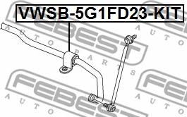 Febest VWSB-5G1FD23-KIT - Ремкомплект, підшипник стабілізатора autocars.com.ua