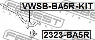 Febest VWSB-BA5R-KIT - Ремкомплект, підшипник стабілізатора autocars.com.ua