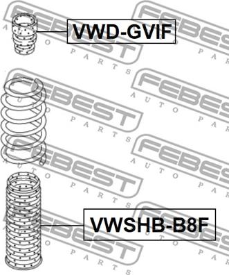 Febest VWSHB-B8F - Пильник амортизатора, захисний ковпак autocars.com.ua