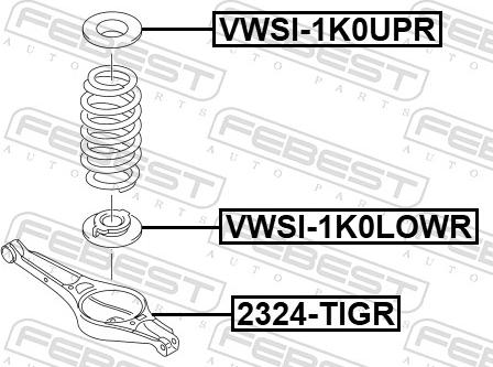 Febest VWSI-1K0UPR - Тарелка пружины avtokuzovplus.com.ua