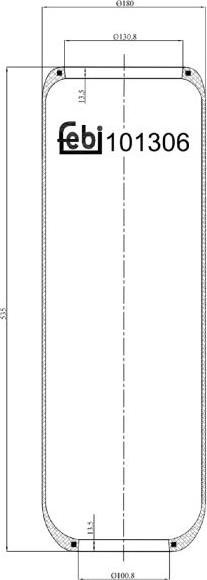 FEBI Bilstein 101306 - Кожух пневматичної ресори autocars.com.ua
