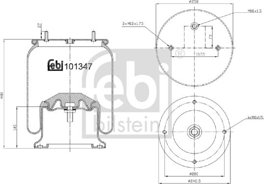 Febi Bilstein 101347 - Кожух пневматической рессоры autodnr.net