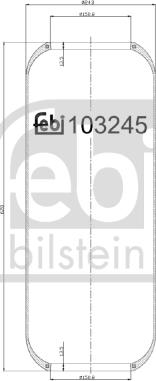 Febi Bilstein 103245 - Кожух пневматичної ресори autocars.com.ua