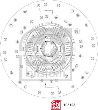 Febi Bilstein 105123 - Диск зчеплення autocars.com.ua