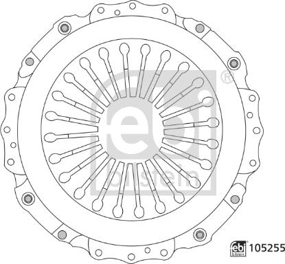 Febi Bilstein 105255 - Нажимной диск сцепления autodnr.net