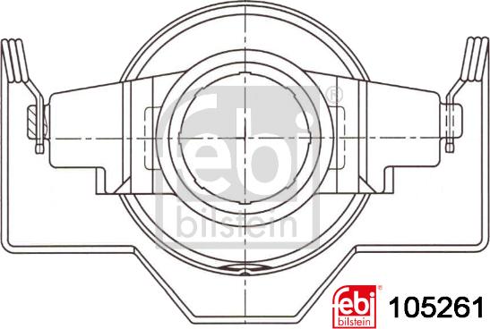 Febi Bilstein 105261 - Вичавний підшипник autocars.com.ua